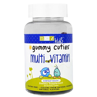 Natural Dynamix (NDX) Gummy Cuties, мультивитамины для детей, 60 жевательных мармеладок
