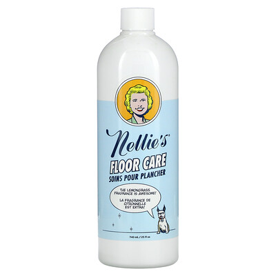 Nellie's Средство для мытья полов, лимон, 25 ж. унц. (740 мл)
