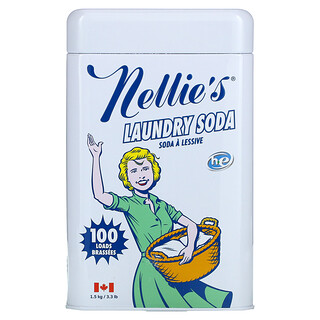 Nellie's, 洗衣粉，100 份，3.3 磅（1.5 千克）