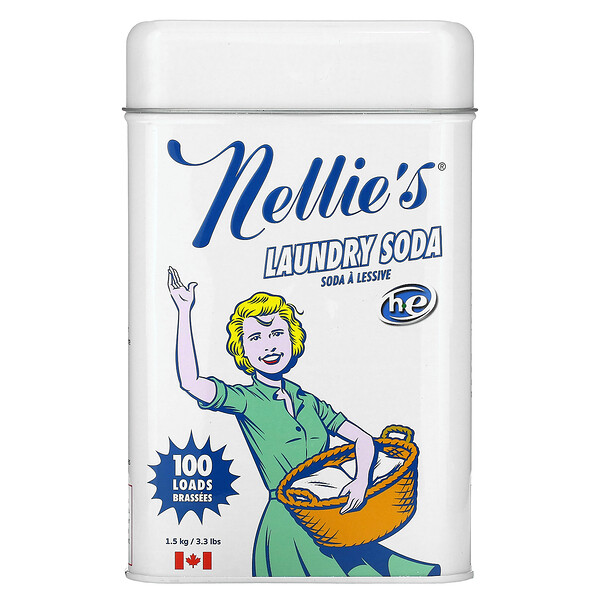 Nellie's, ランドリーソーダ、100回分、3.3 lbs (1.5 kg)