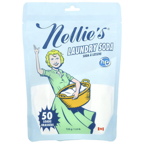 Nellie's, Laundry Soda, Fragrance Free, 50 Loads, 1.6 lb (726 g)