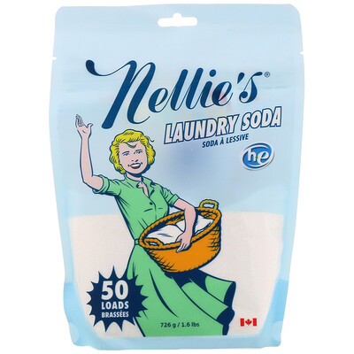 Купить Nellie's Сода для стирки, 100 стирок, 726 г (1, 6 фунта)
