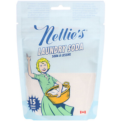 Nellie's Сода для стирки, 15 мерных ложек, 250 г (0,55 фунта)