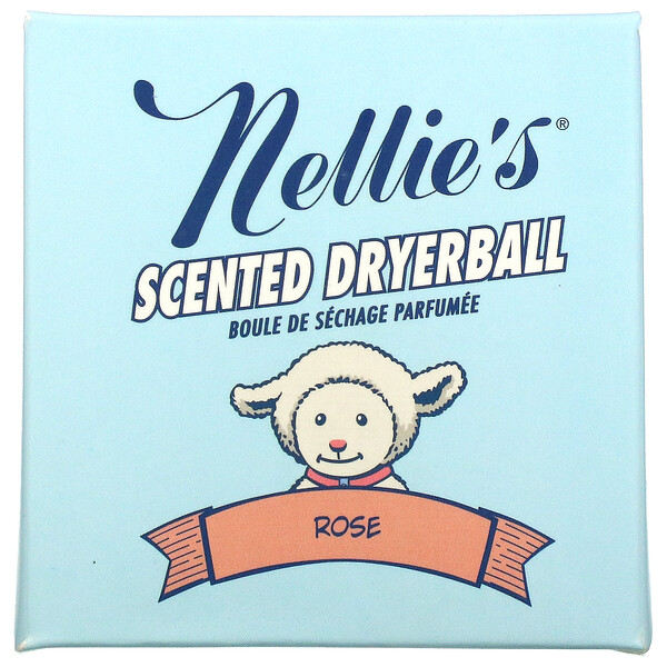 Nellie's, Scented Wool Dryerball, Rose, 50 Loads