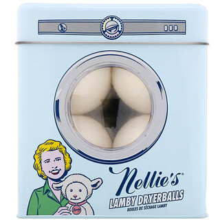Nellie's, Сушильные шарики из овечьей шерсти, упаковка из 4 штук