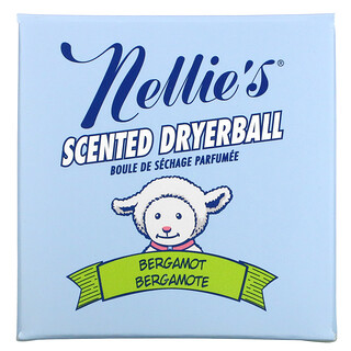Nellie's, Ароматизированный шарик для сушки, бергамот, 1 шарик для сушки