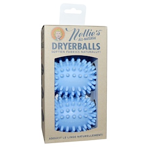 Nellie's All-Natural, Dryerballs, Blue, 2 Pack