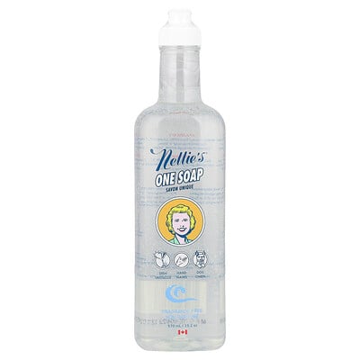 Nellie's, Jabón único, Sin fragancia, 570 ml (19,2 oz)