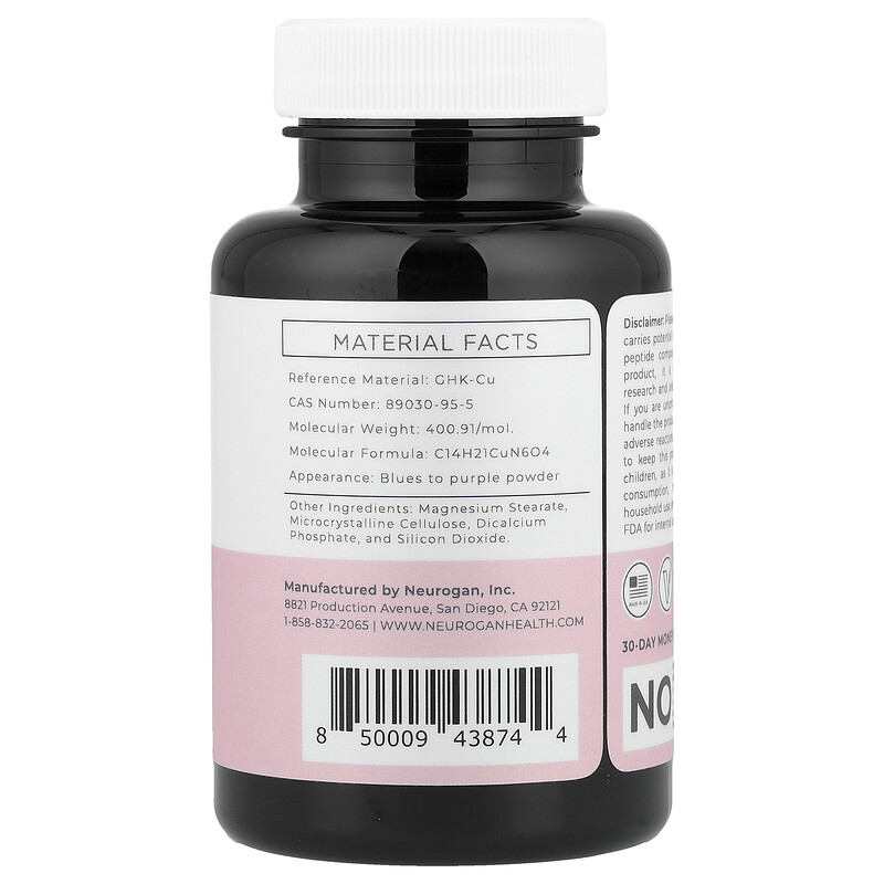 ghk cu thorne Neurogan Health, Copper Peptide GHK-CU, 120 mcg, 60 Tablets