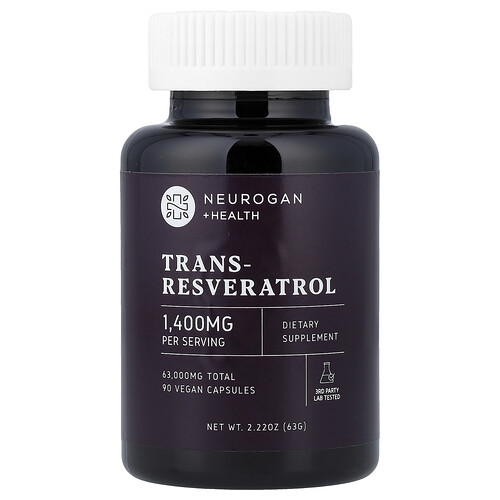 Neurogan Health, Trans-Resveratrol, 90 Vegan Capsules (700 mg per Capsule)