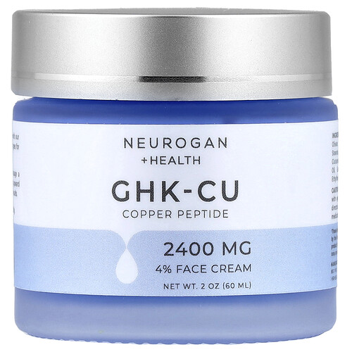 Neurogan Health GHK-CU Copper Peptide, Face Cream, 2 oz (60 ml)