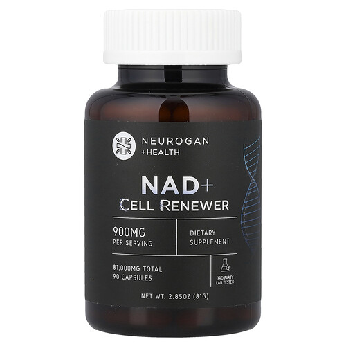 뉴로간 헬스 Neurogan Health, NAD+, 세포 재생제, 900mg, 캡슐 90정