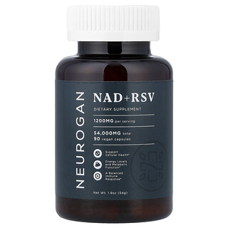 Neurogan Health, NAD + RSV, 90 veganska kapslar, 54 g