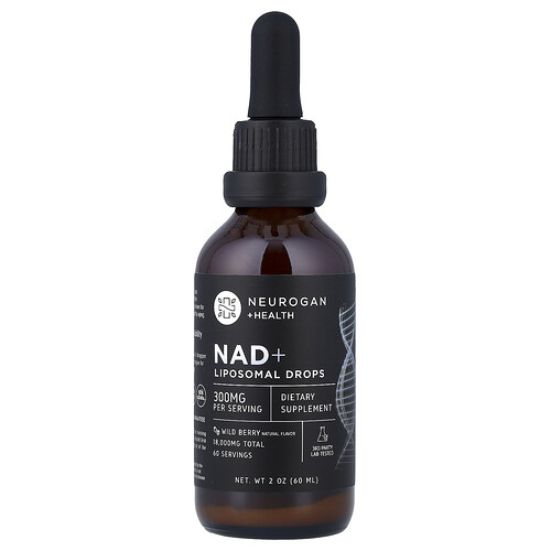 뉴로간 헬스 Neurogan Health, NAD+ 리포소말 드롭, 야생 베리, 300mg, 60ml(2oz)