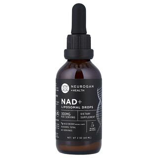 نيوروجان هيلث‏, قطرات NAD + الشحمية ، التوت البري ، 300 ملجم ، 2 أونصة (60 مل)