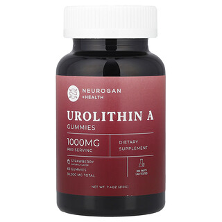 Neurogan Health, Gomitas con urolitina A, Fresa, 60 gomitas (500 mg cada una)