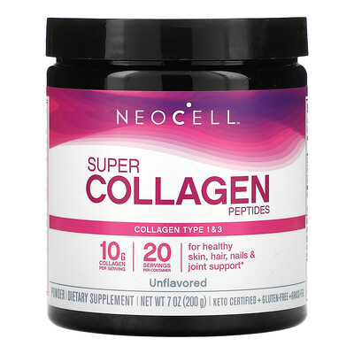 

Neocell пептиды супер коллагена, без вкусовых добавок, 200 г (7 унций)