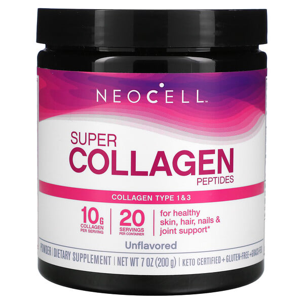 Neocell, Peptida Kolagen Super, Tanpa Rasa, 200 g (7 ons)