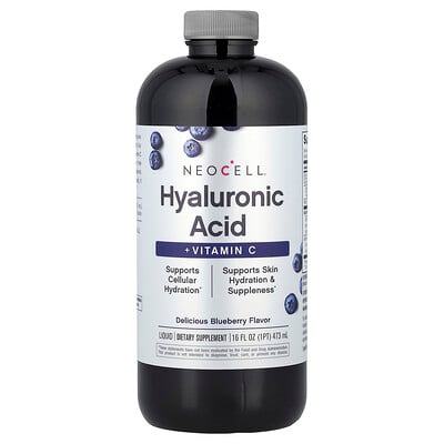 NeoCell, Ácido hialurónico líquido y vitamina C, Arándano azul delicioso, 473 ml (16 oz. líq.)