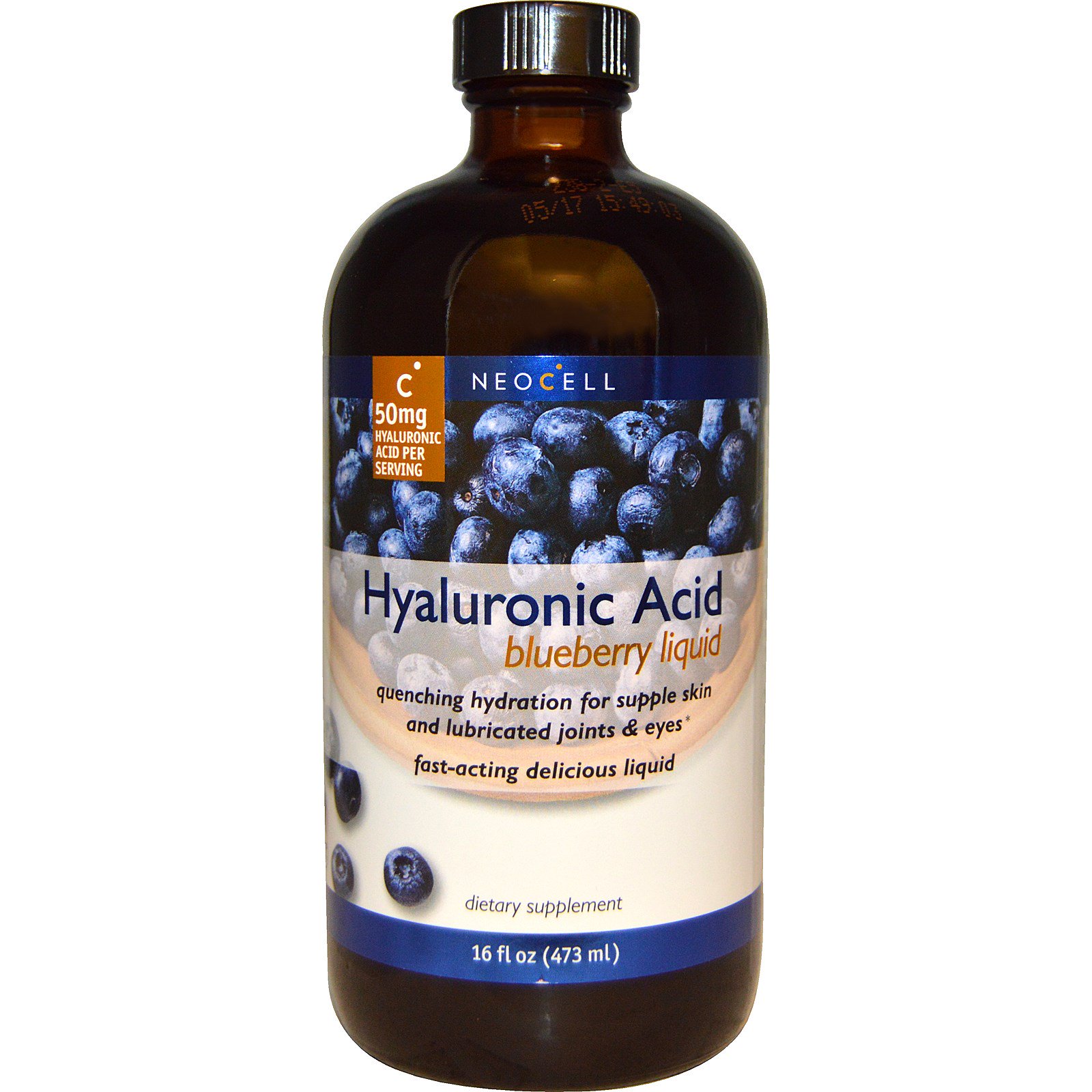 Neocell, Hyaluronic Acid, Blueberry Liquid, 16 fl oz (473 ml)