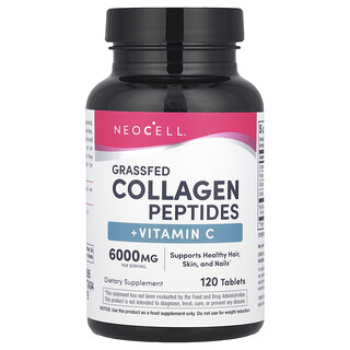 NeoCell, Grass-fed Collagen Peptides + Vitamin C, 120 Tablets