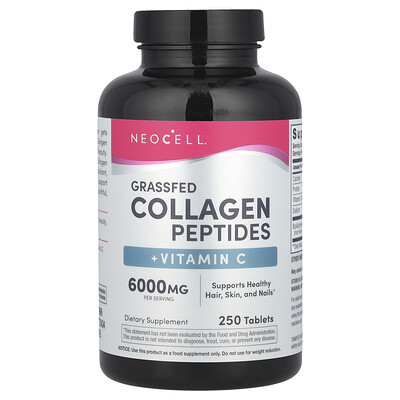 Product Image for NeoCell, Grassfed Collagen Peptides + Vitamin C, 250 Tablets