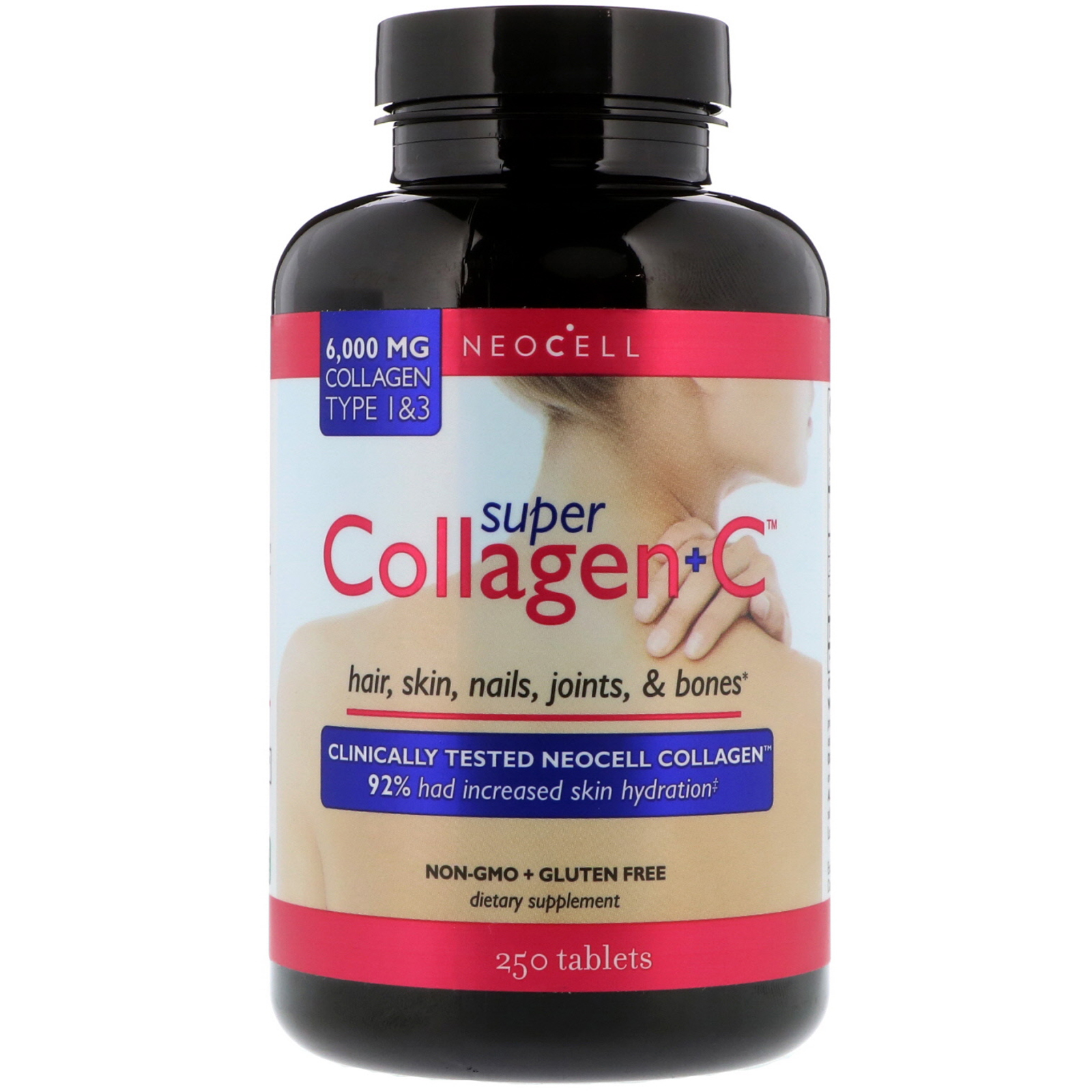 Neocell, Super Collagen + C, Type 1 & 3, 6,000 mg, 250