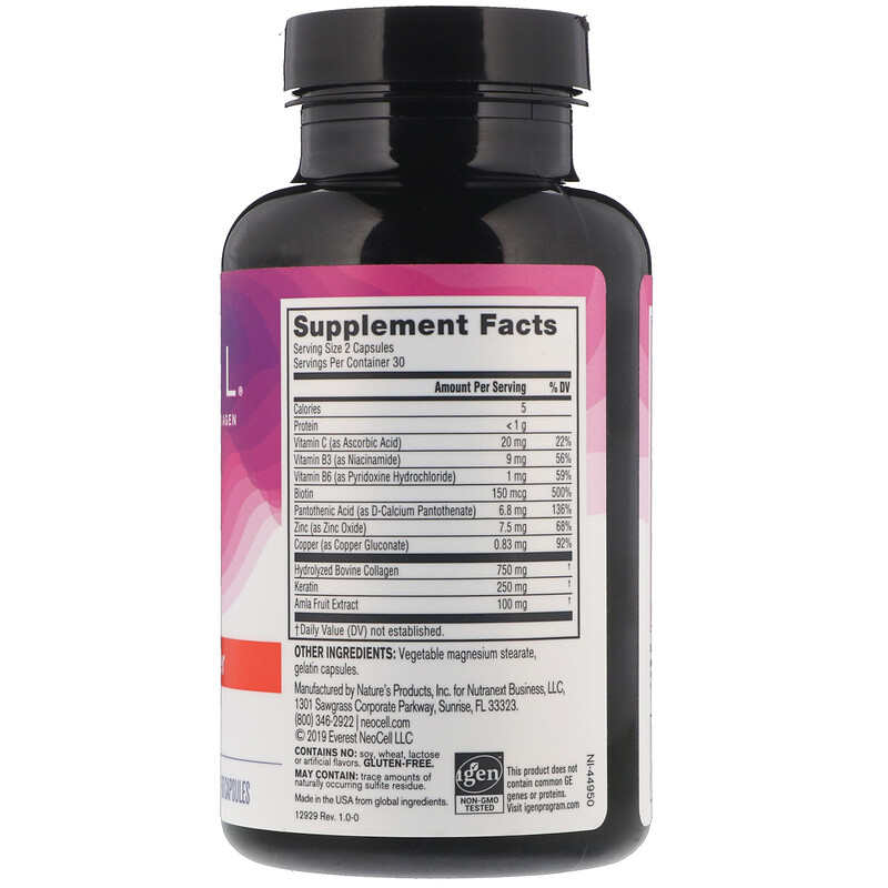 Neocell, Keratin Hair Volumizer, 60 Capsules iHerb