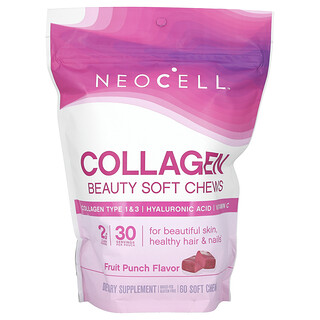 NeoCell, 콜라겐 뷰티 소프트 츄, 과일 펀치, 소프트 츄 60개