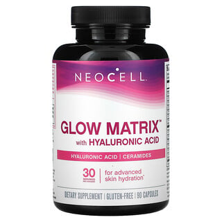 Neocell, Glow Matrix con ácido hialurónico, 90 cápsulas