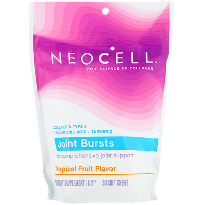 Neocell Joint Bursts, тропические фрукты, 30 мягких жевательных таблеток