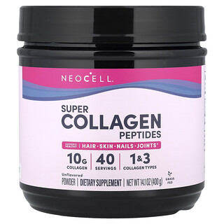 NeoCell, Peptídeos de Super Colágeno, Sem Sabor, 400 g (14,1 oz)