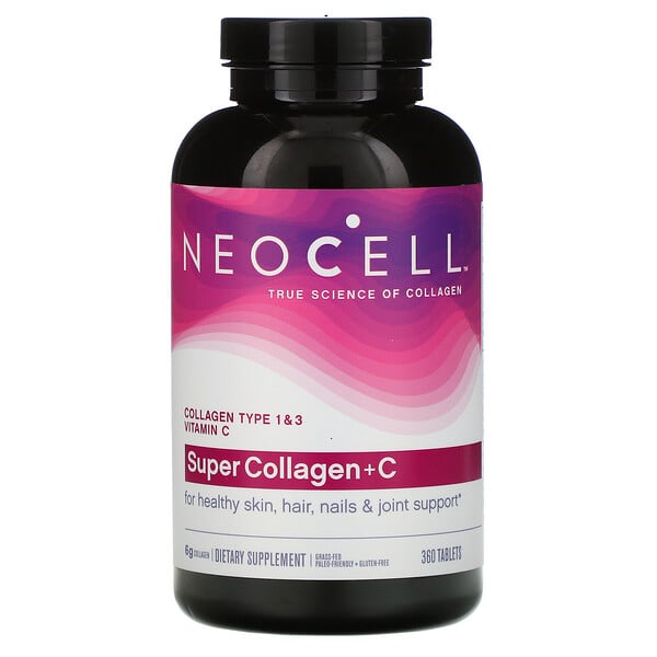 Neocell, 超級膠原蛋白 + C，1 型和 3 型膠原蛋白，360 片