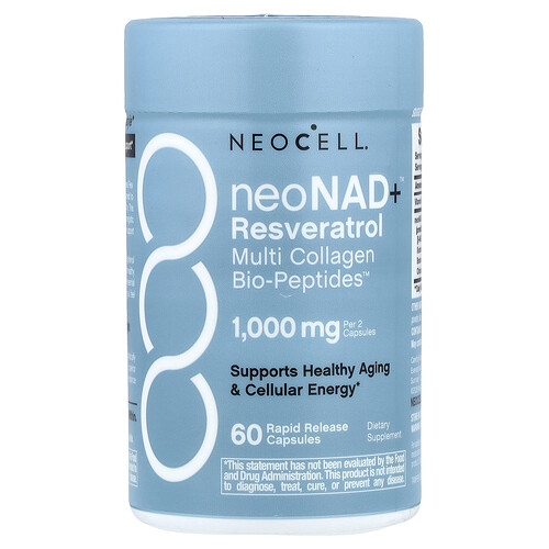 NeoCell, NeoNad+™ Resveratrol, Multi Collagen Bio-Peptides™, 60 Kapseln mit schneller Freisetzung