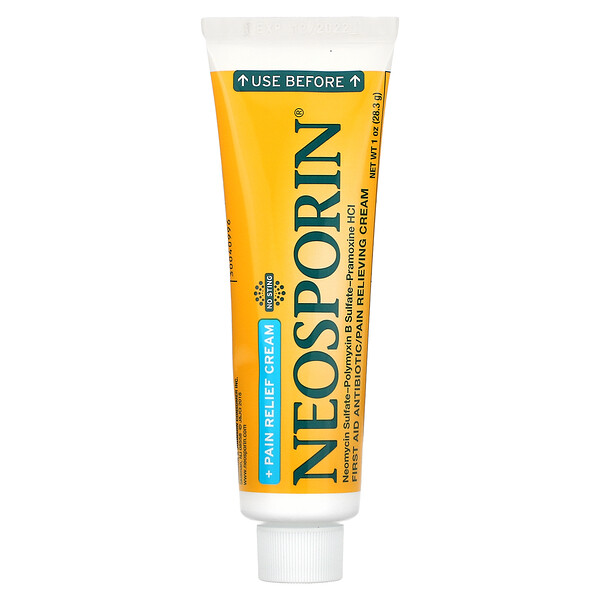 Neosporin‏, קרם בעל פעולה כפולה, קרם לשיכוך כאבים, 28.3 גרם (אונקיה 1)