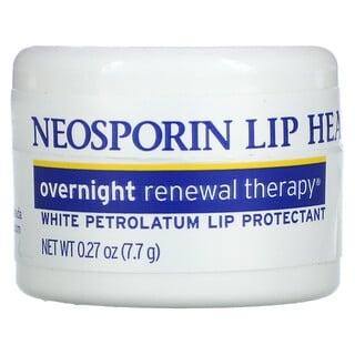 Neosporin, Overnight Renewal Therapy（夜間再生セラピー）、白色ワセリン唇保護クリーム、0.27 オンス (7.7 g)