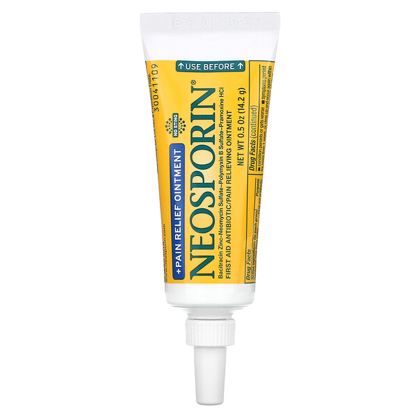 Neosporin‏, Dual Action + Pain Relief Oitment, 0.5 oz (14.2 g)
