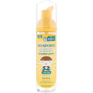 Neosporin, First Aid Antiseptic Foaming Liquid, For Kids, Ages 2 and Up, 2.3 fl oz (68 ml)