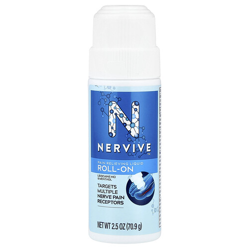 Nervive Pain Relieving Roll-On, Max Strength Topical Pain Relief - 2.5 oz