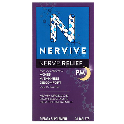

Nervive Nerve Relief, PM, 30 таблеток