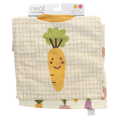 Neat Solutions, Baberos para bebés, A partir de los 6 meses, Vegetales, 2 unidades
