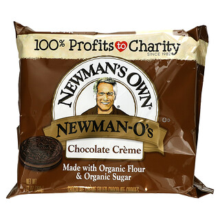 Newman's Own Organics, Newman-O's, Creme Filled Chocolate Cookies, Chocolate, 13 oz (368 g)