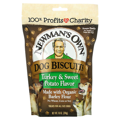 Newman's Own Organics Dog Biscuits, Turkey and Sweet Potato, 10 oz (284 g)