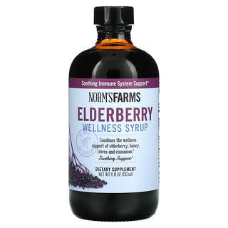 Norms Farms, Wellness Syrup, Elderberry, 8 fl oz (237 ml)