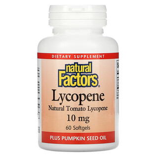 Natural Factors, ликопин, 10 мг, 60 капсул