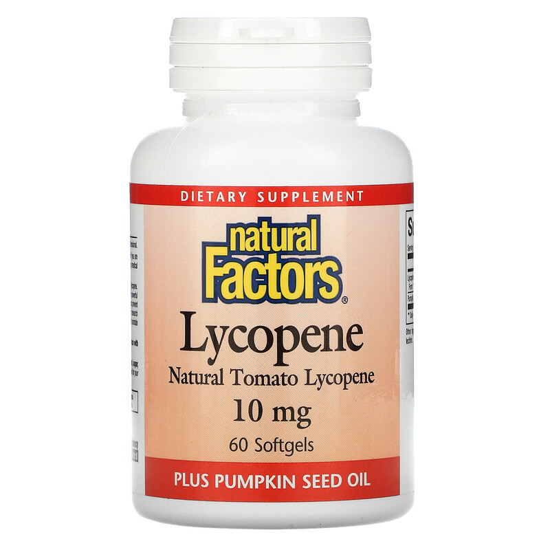 Natural Factors, Lycopène, 10 mg, 60 Gélules souples iHerb