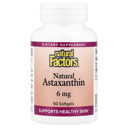 Natural Factors Natural Astaxanthin, 6 mg, 60 Softgels