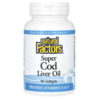 Natural Factors, Superaceite de hígado de bacalao, 90 cápsulas blandas