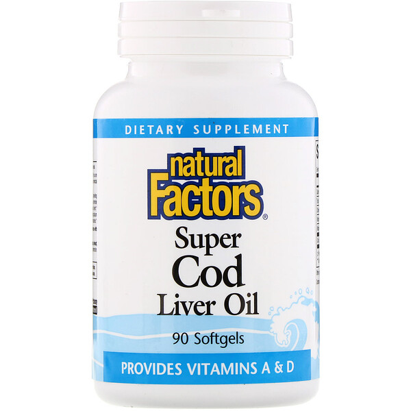 Natural Factors, Super Cod Liver Oil, 90 Softgels iHerb