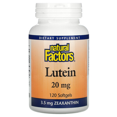 

Natural Factors лютеин, 20 мг, 120 капсул